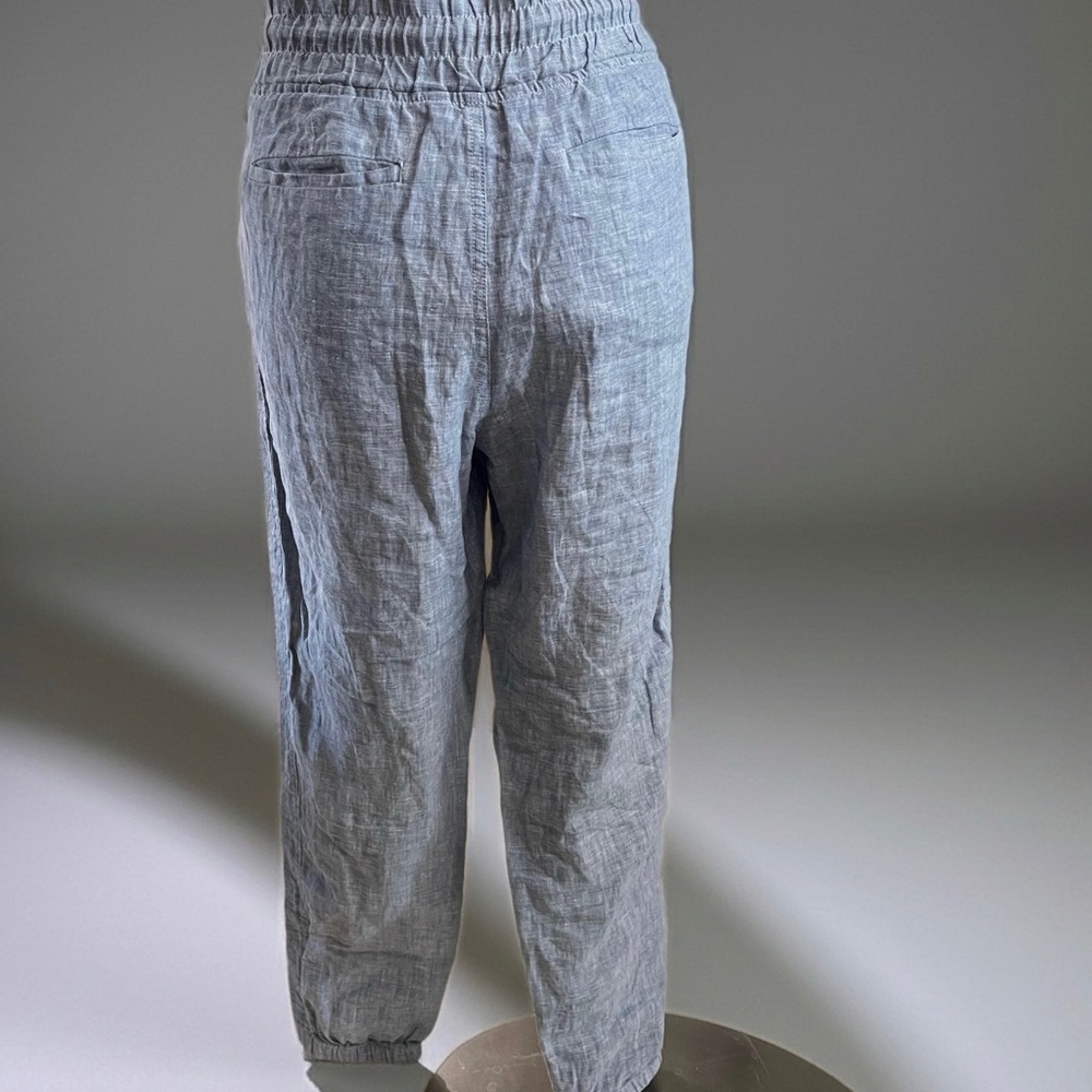 NWOT Athleta Light Blue Linen-Blend Drawstring Pants Sz 12 - Picture 7 of 12